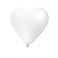 בלון לב לבן פסטל